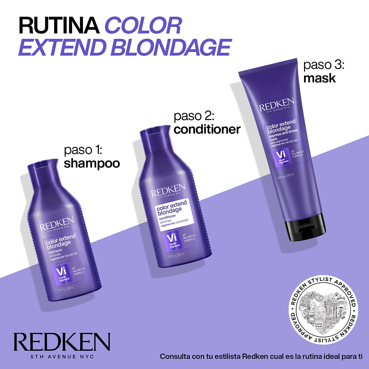 COLOR EXTEND BLONDAGE (SHAMPOO MATIZADOR VIOLETA PARA CABELLO RUBIO)